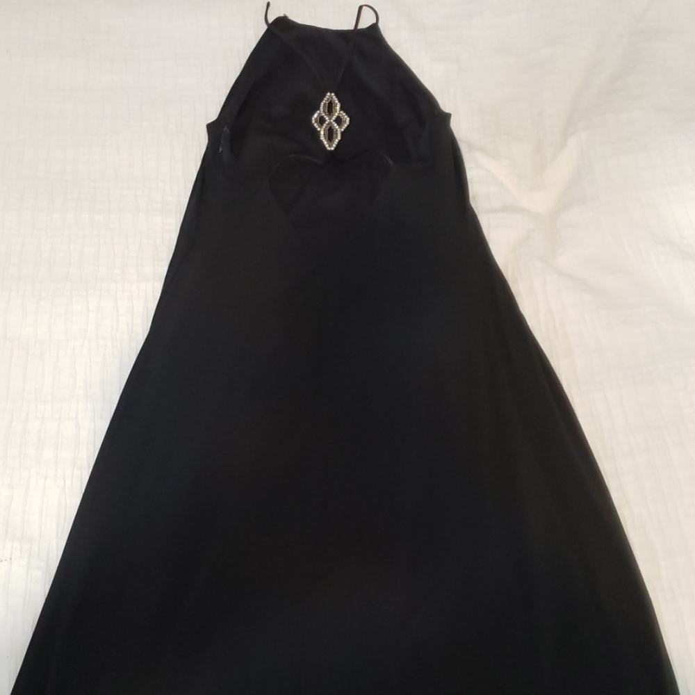Black formal halter gown